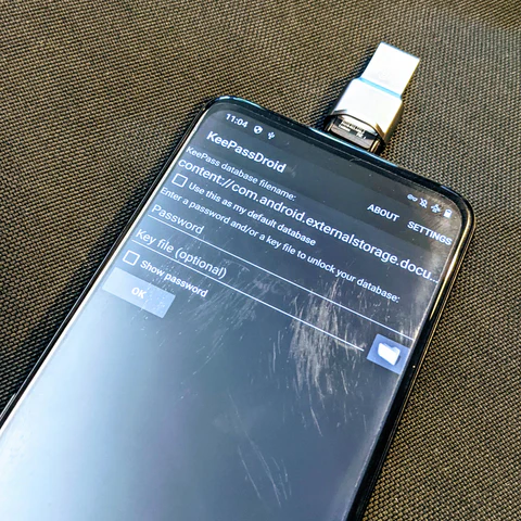 Plugged into a phone