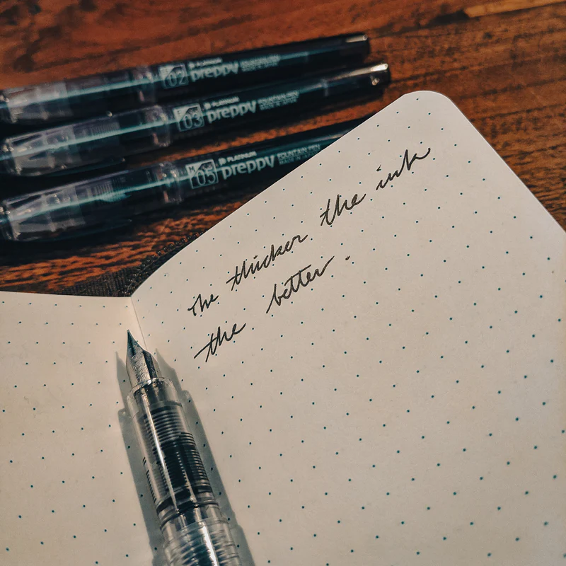 Platinum Preppy pen and Platinum Carbon Black ink