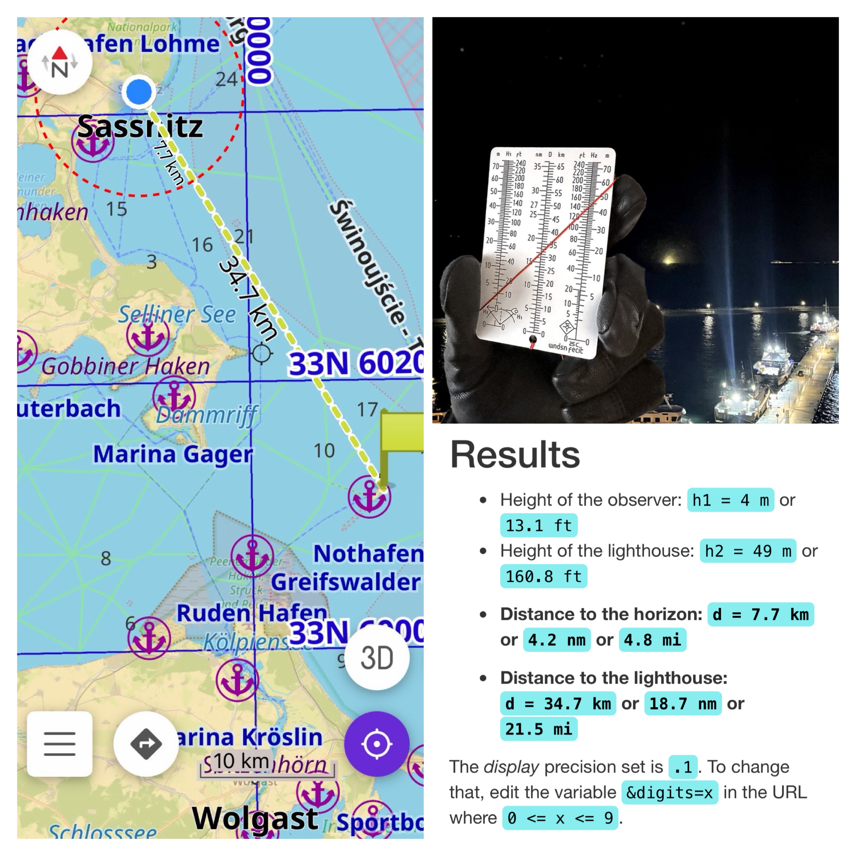 The Wndsn Dipping Distance Calculator.